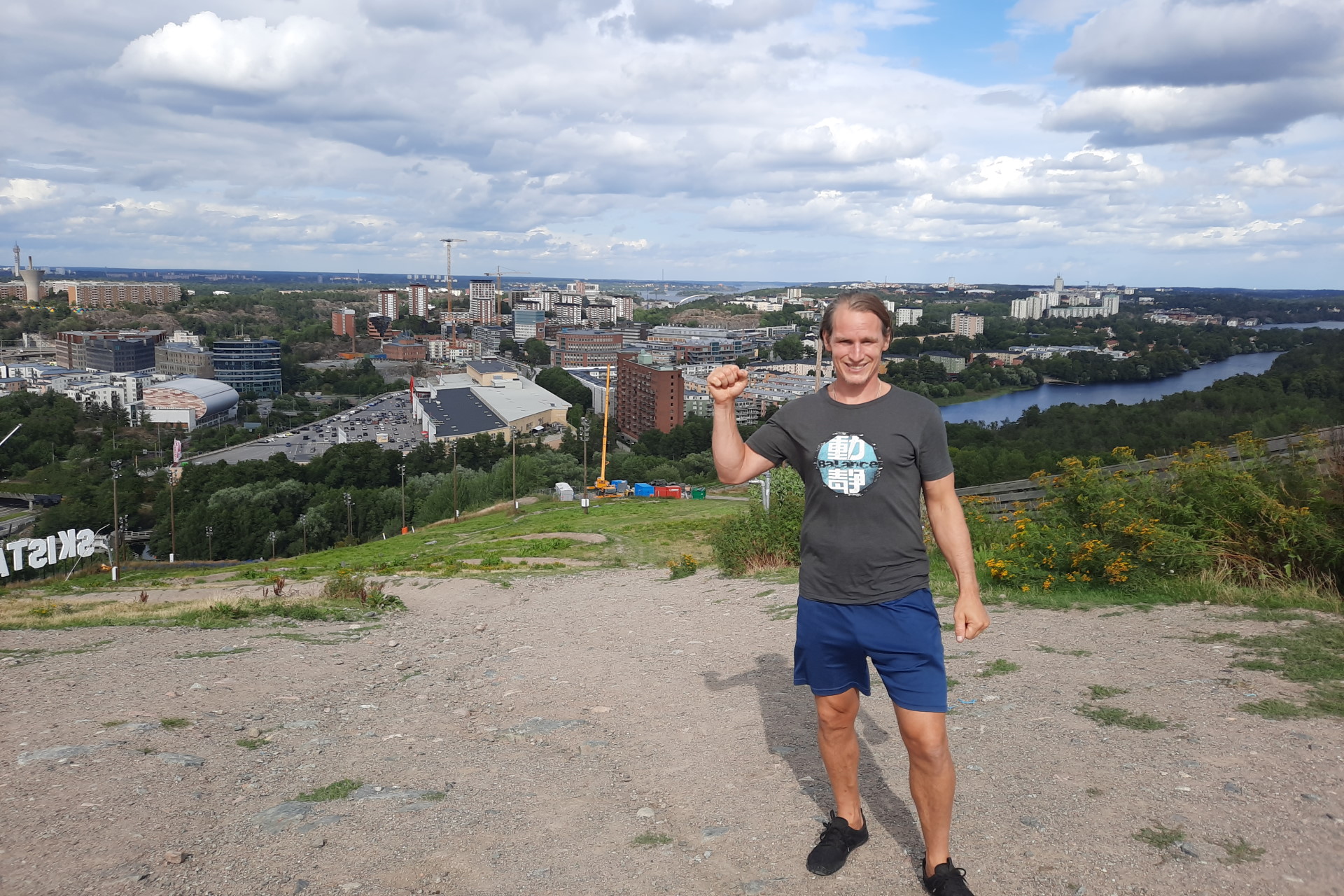 Johan uppe på Hammarbybacken